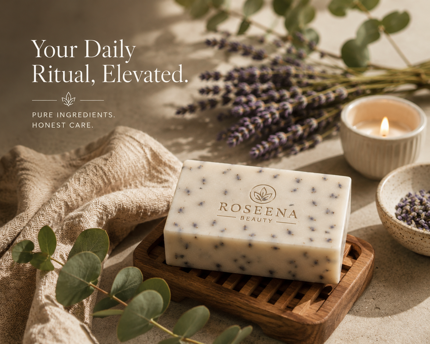 Rich creamy lather of goat milk lavender soap — chemical-free comfort bar